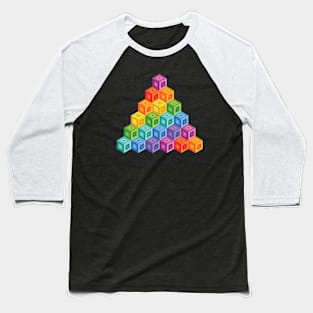 Rainbow Squared Baseball T-Shirt